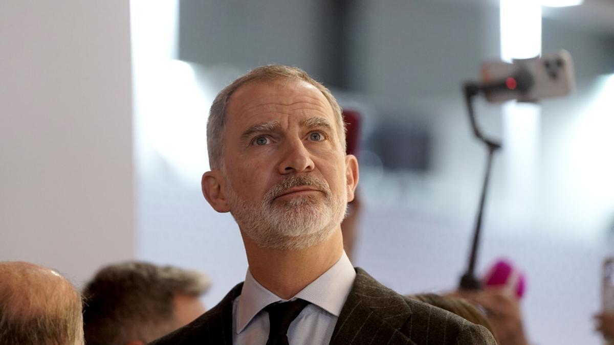 Felipe VI, el 21 de enero, en la visita a la Feria del Turismo, en Madrid.