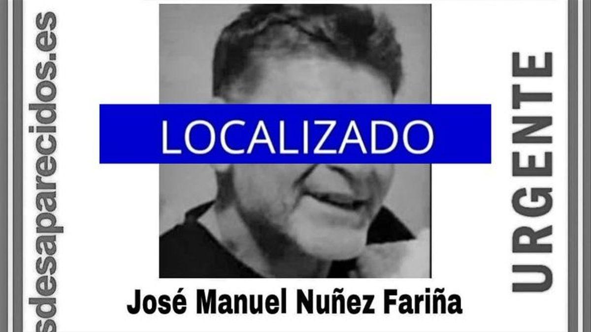 Localizan a José Manuel Núñez Fariña.