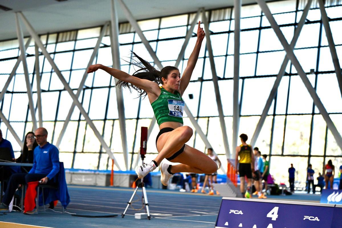 Lorena Valero, en el campeonato de España sub-20.