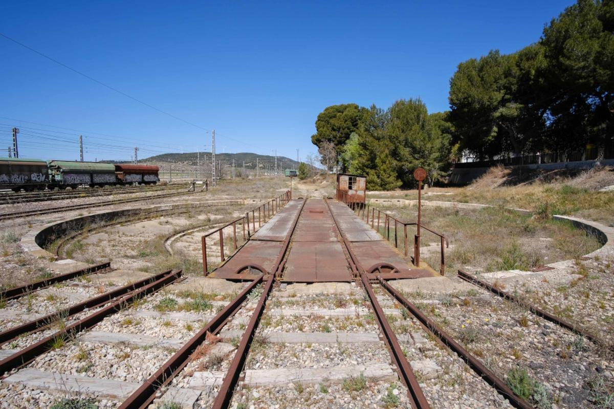 La plataforma que daba la vuelta a las máquinas del tren es una instalación que se quiere proteger.