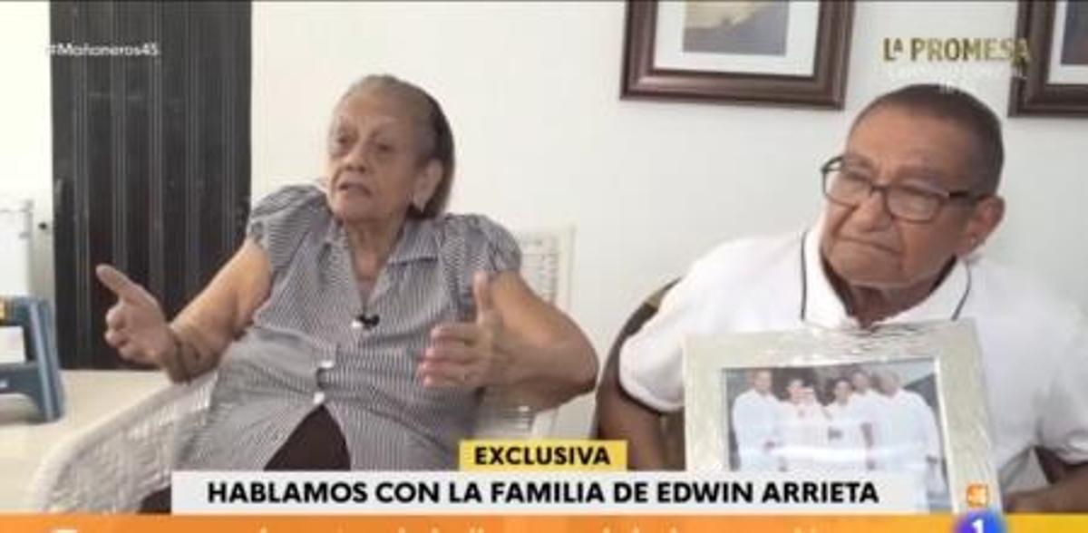 Los padres de Edwin Arrieta