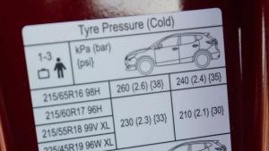 ¿Cuánto tengo que hinchar las ruedas del coche? Te explicamos cómo entender la etiqueta de la presión de neumáticos