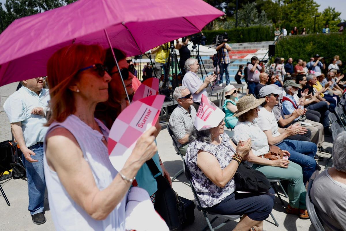 Mitin al sol de Sumar en Zaragoza