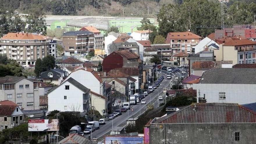 Trazado de la carretera N-550 a su paso por Arcade, donde se renovará la iluminación. // FdV