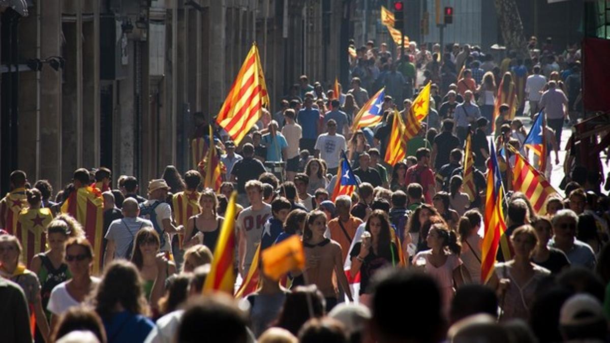 Las fotografías de los lectores de la manifestación de la Diada.