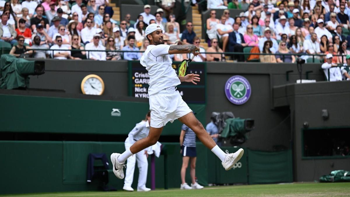 Kyrgios, durante el partido contra Garín