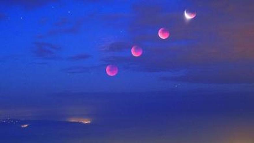Un eclipse de Luna captado por los científicos del Instituto Astrofísico de Canarias. | Juan Carlos Casado