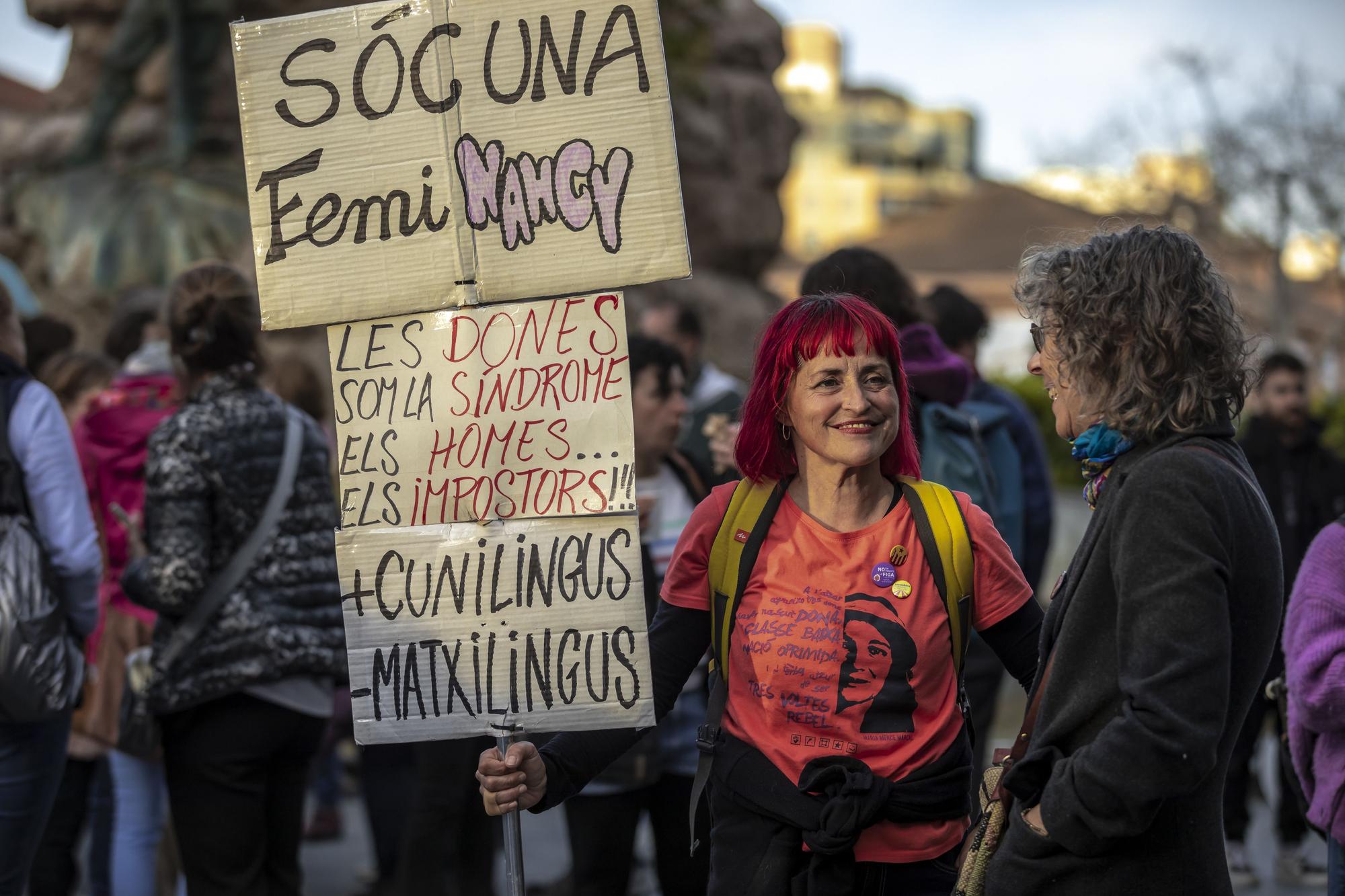 Manifestación feminista en Palma alternativa a favor de los derechos trans