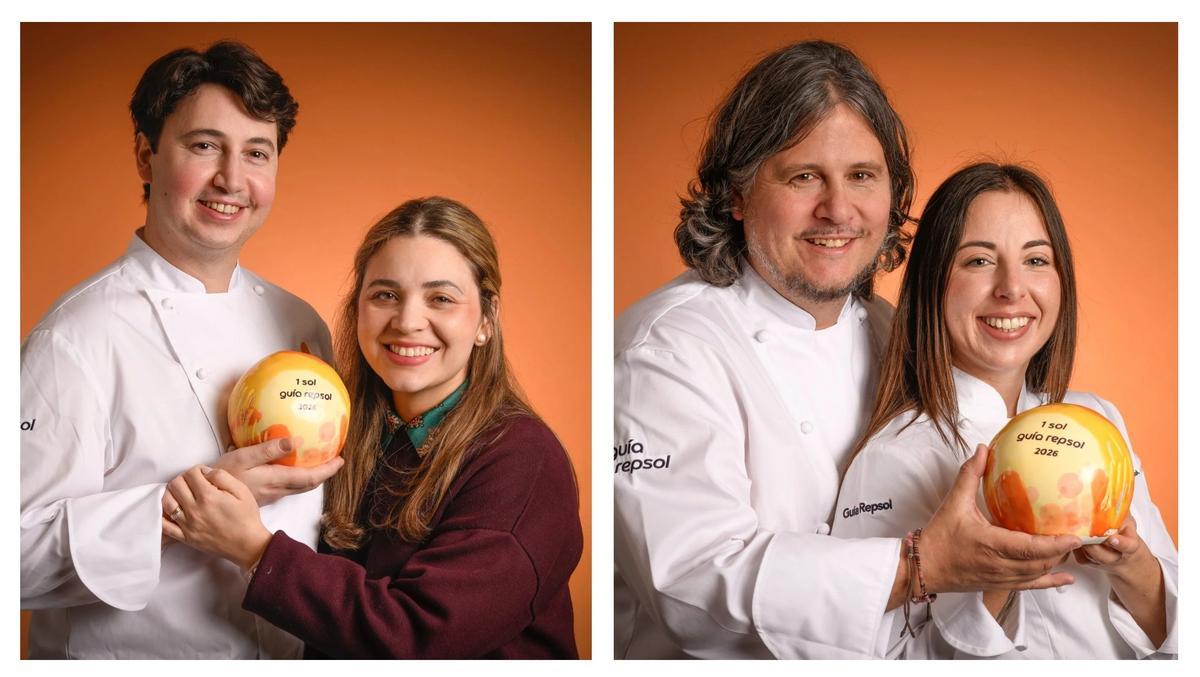 A la derecha Ausiàs Signes con Felicia Guerra, y a la derecha Mar Soler con Alberto Alonso.