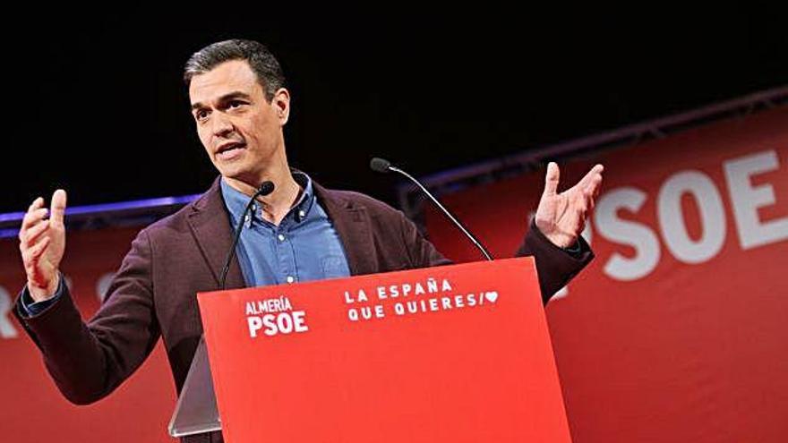 El secretari general del PSOE i president del Govern, Pedro Sánchez, a Jaén.