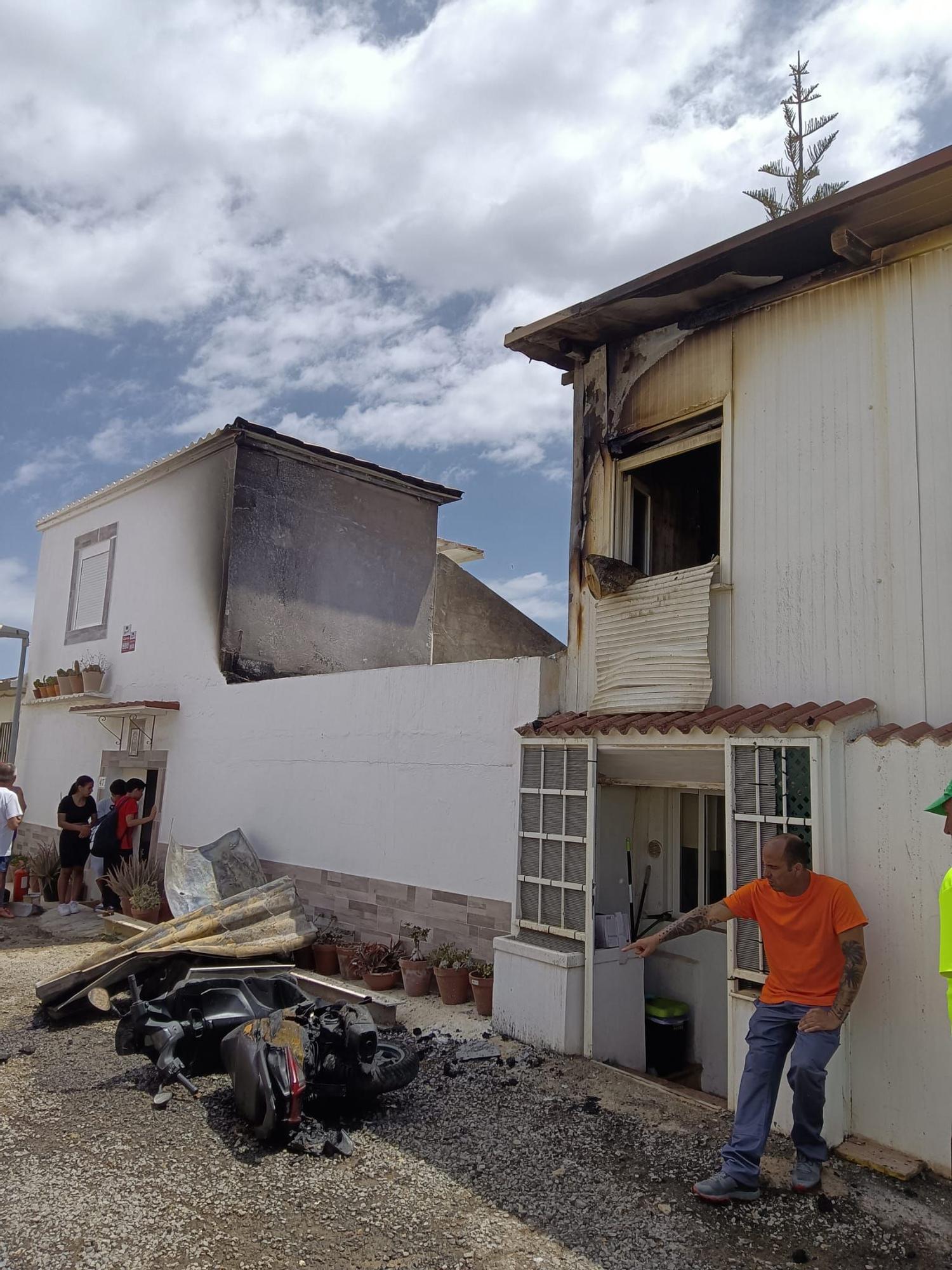 Incendio en el camping de Pasito Blanco