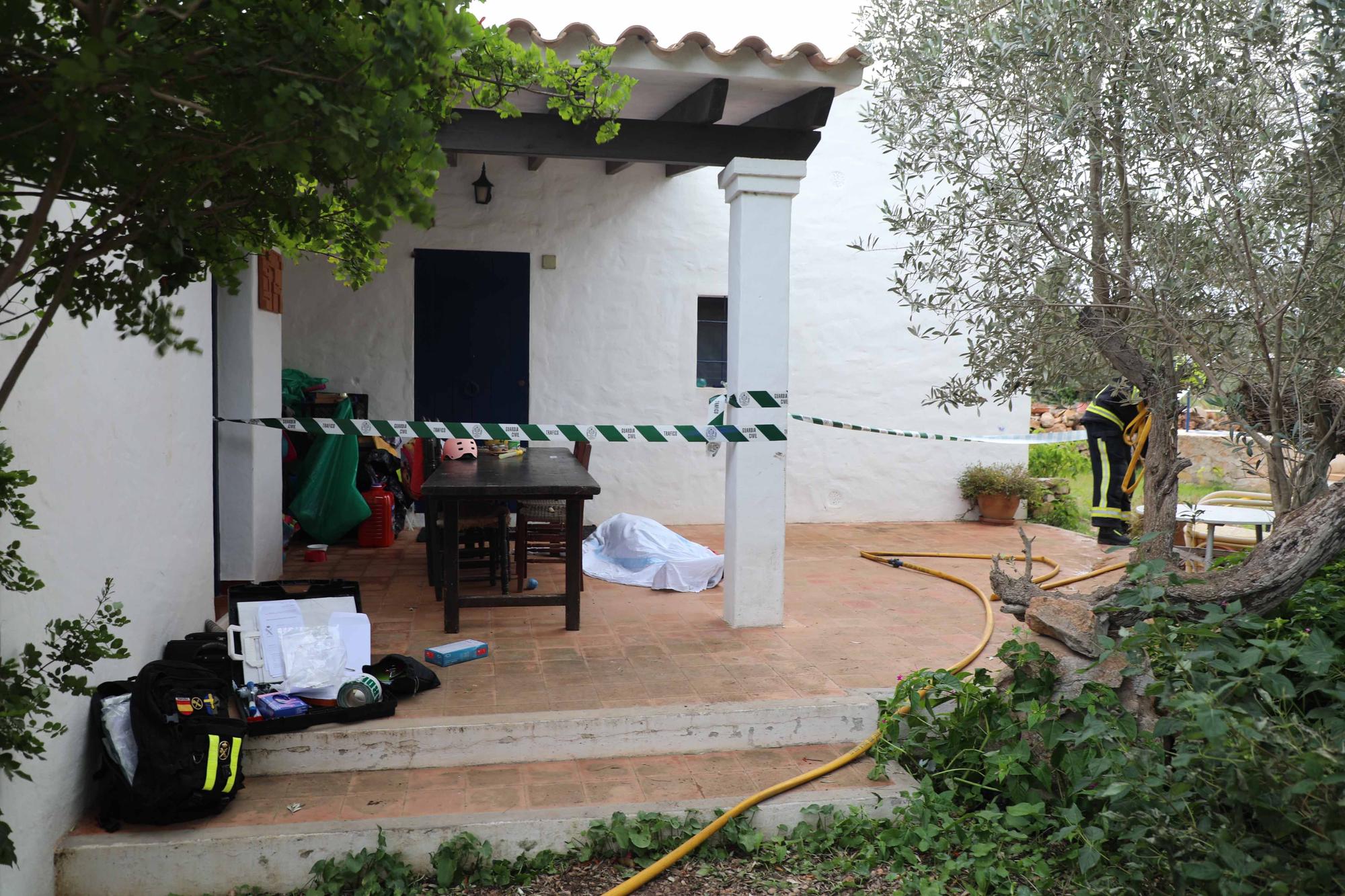 Las imágenes del incendio en Formentera en el que ha muerto un hombre de 39 años