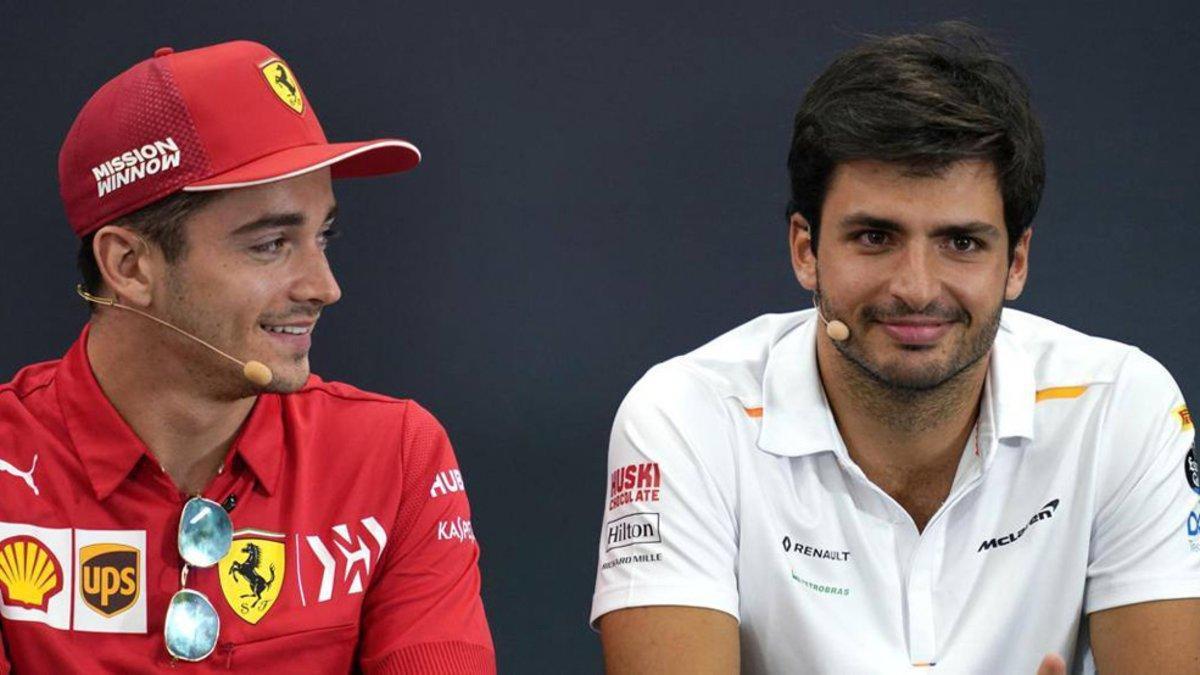Leclerc y Sainz, futuros compañeros en Ferrari