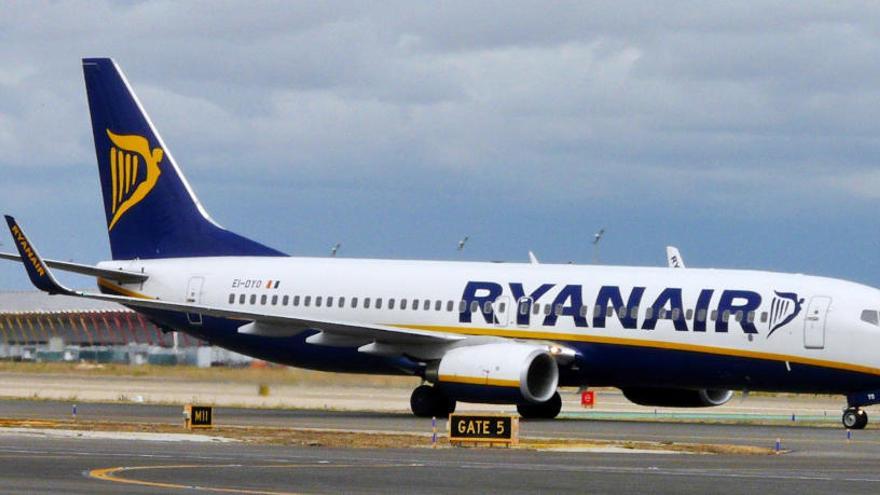 Un avión de Ryanair.