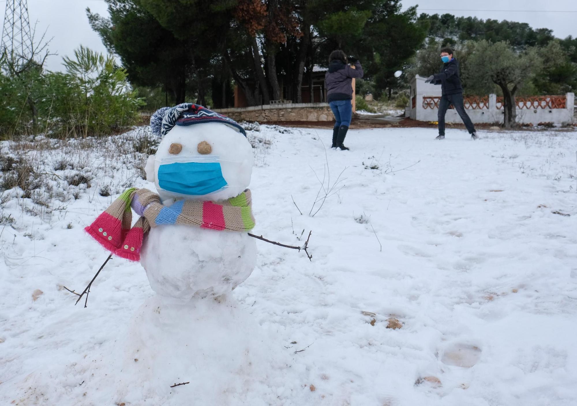 Nevada en el Alto Vinalopó