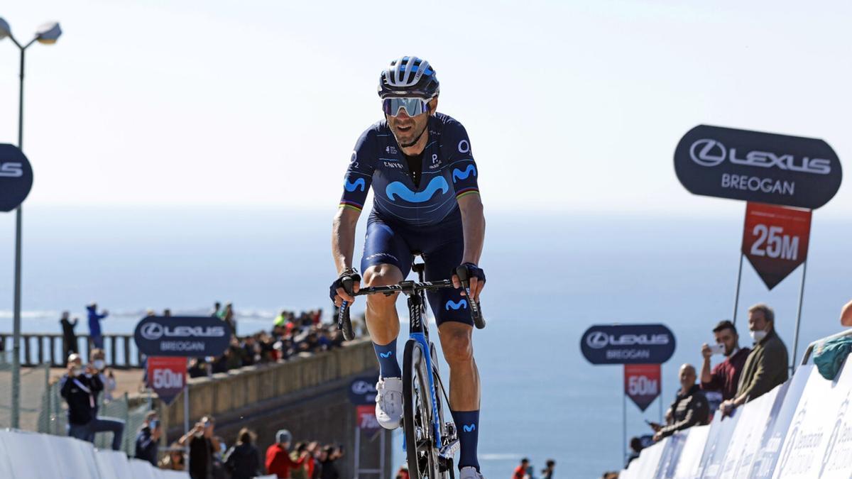 Alejandro Valverde, en la vuelta O Gran Camiño de Galicia