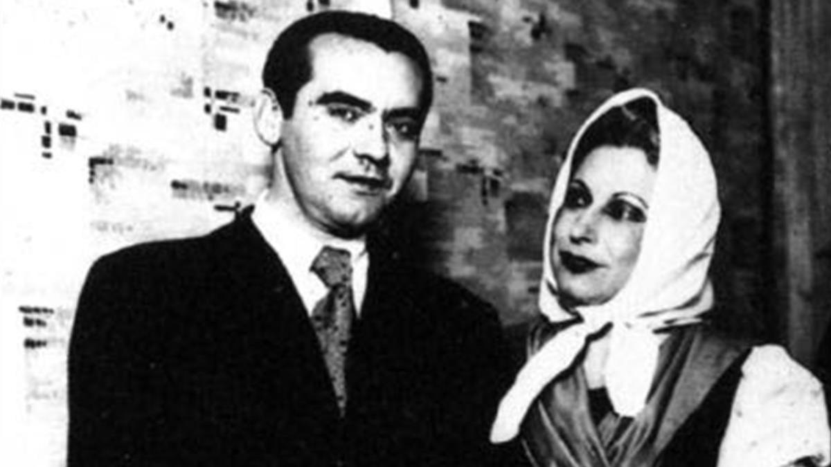 Margarita Xirgu con Federico García Lorca.