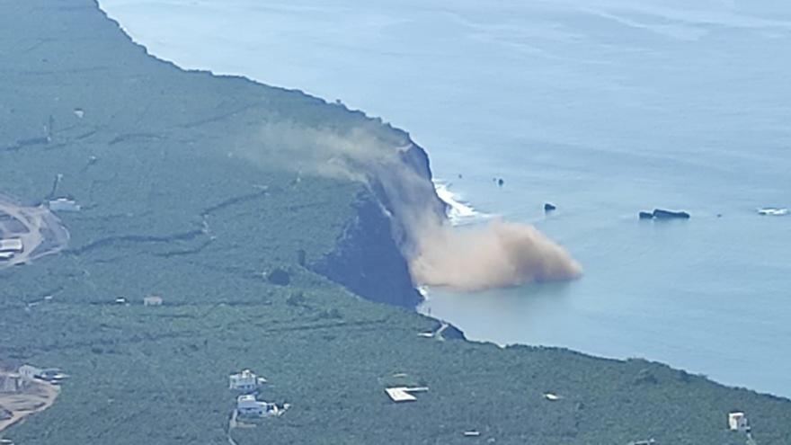 Desprendimiento en la costa de Tazacorte, La Palma