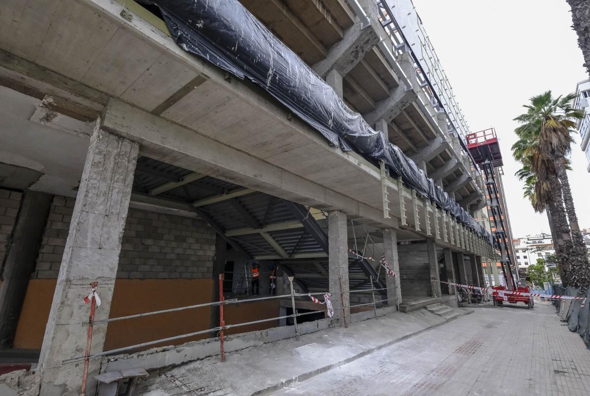 Obras en el Centro Insular de Deportes en Las Palmas de Gran Canaria