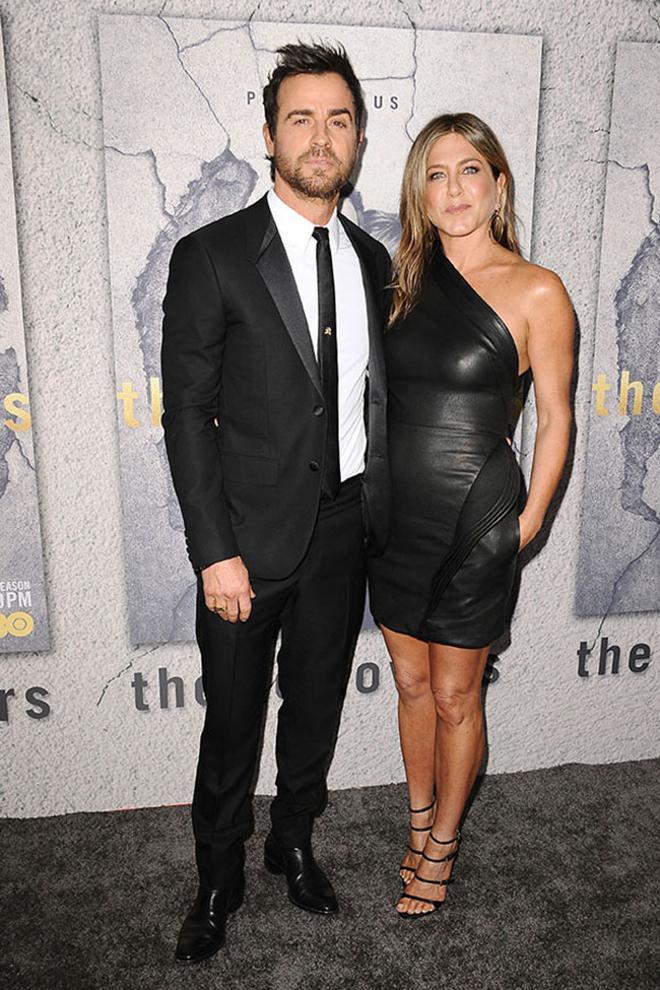 Jennifer Aniston y Justin Theroux en la presentación de 'The Leftovers'