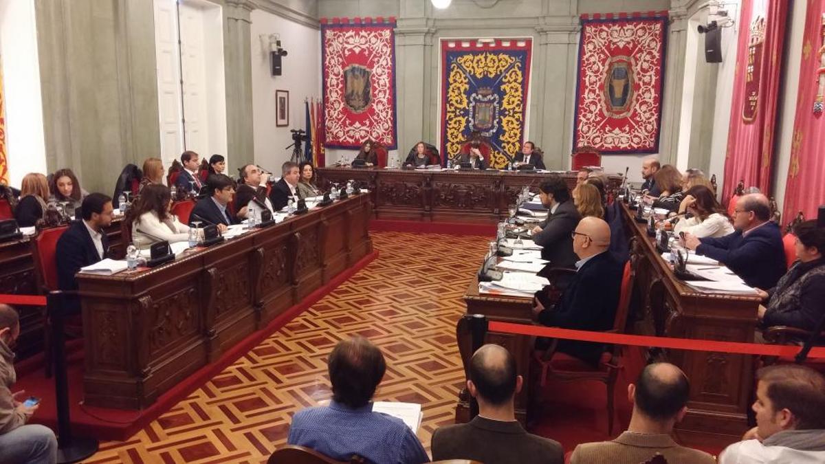 Imagen del pleno de Cartagena de hoy.