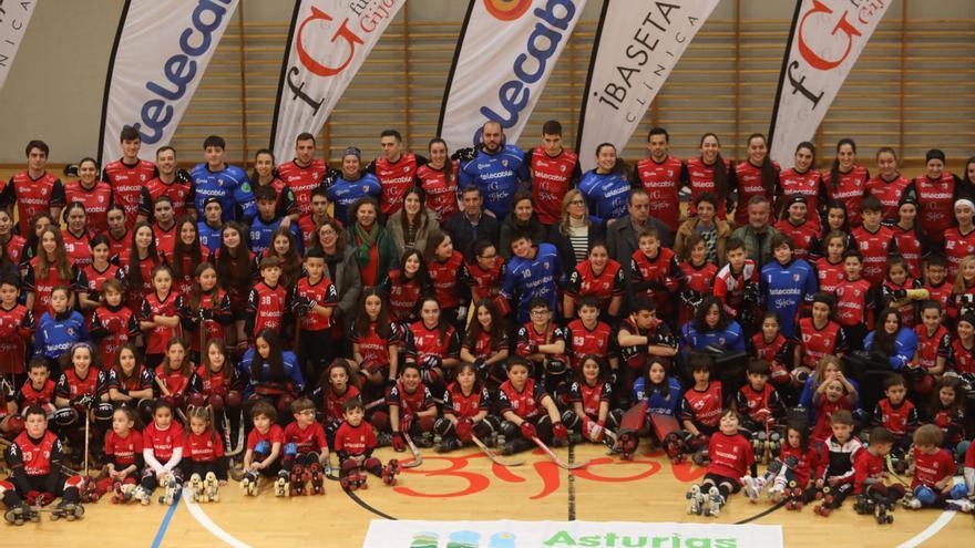 Así fue la presentación de los equipos del Telecable de Gijón de hockey sobre patines (en imágenes)