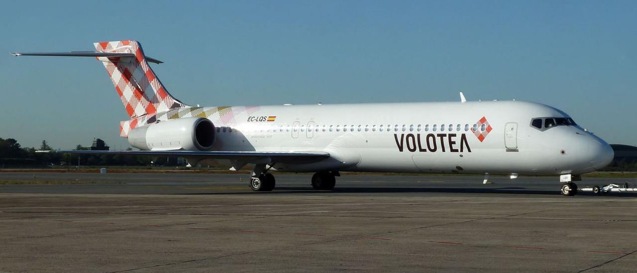 Imagen de uno de los aviones de la aerolínea Volotea. | VOLOTEA