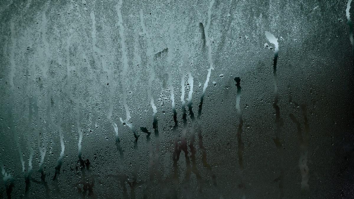 Vidrios empañados por el frío.