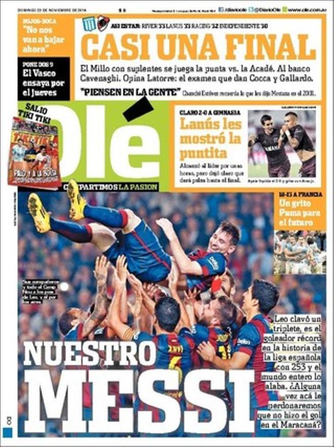 Messi, protagonista en las portadas de medio mundo