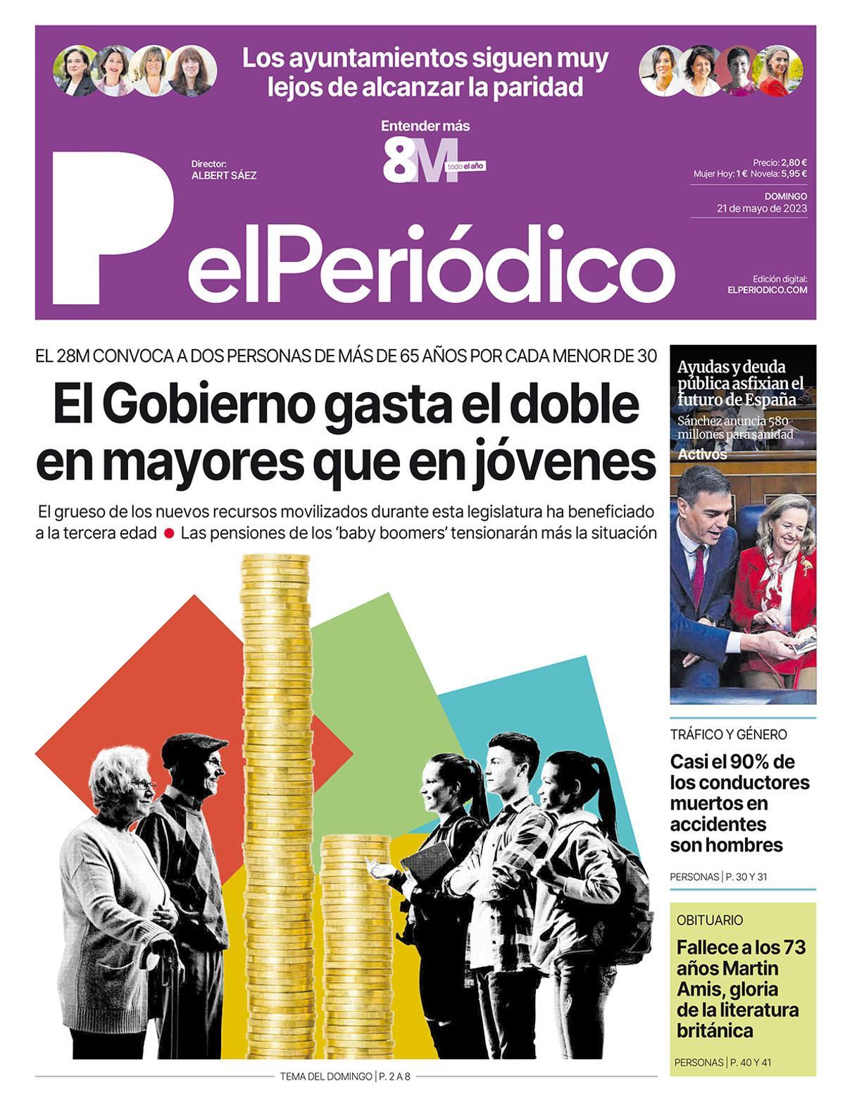 La portada d’EL PERIÓDICO del 21 de maig del 2023