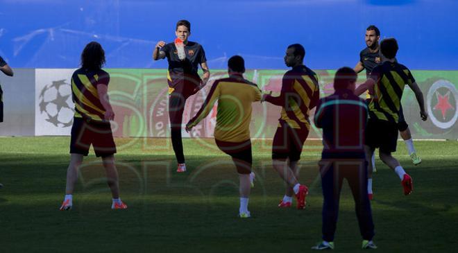 Las mejores imágenes del Barça en el entrenamiento del Calderón