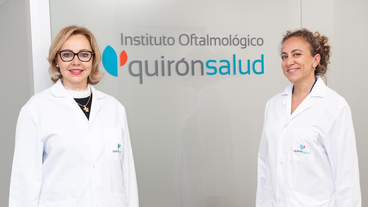 La doctora Ana Cardona y la doctora Arantxa Urdiales recién incorporadas al Instituto Oftalmológico del Hospital Quirónsalud Palmaplanas.