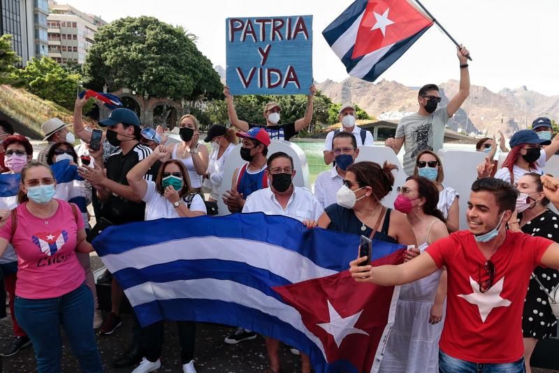 Manifestación por la libertad en Cuba