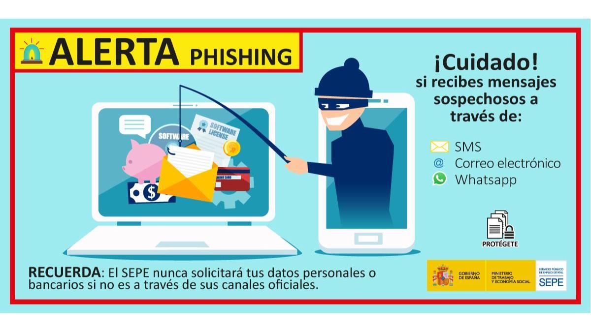 Aviso de intento de Phishing del Servicio Público de Empleo Estatal