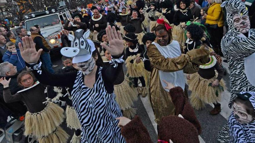 Participantes en el desfile.