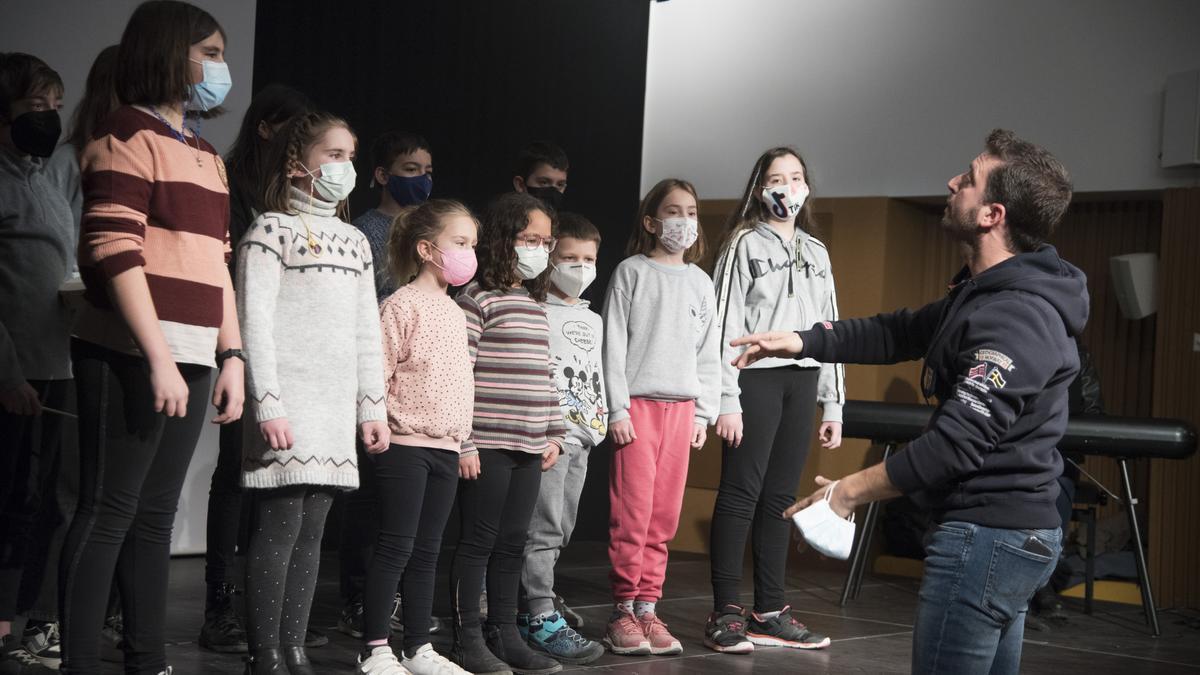 Actuació de la Coral Nou Horitzó a la presentació dels actes del centenari, aquest dissabte a Sant Vicenç