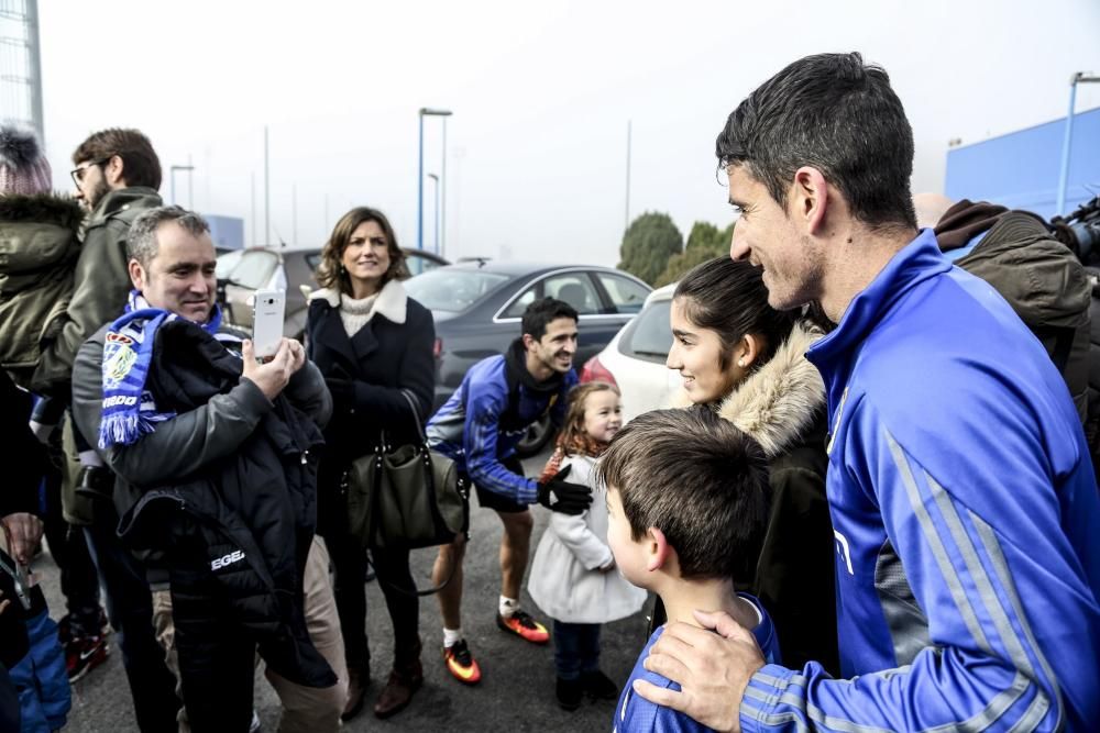 Entrenamiento a puerta abierta del Real Oviedo