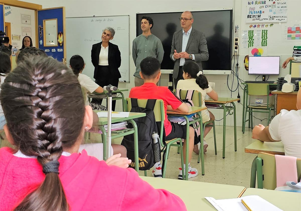 El colegio Antonio Monzón de Beniel es uno de los que ha iniciado este miércoles las pruebas de diagnóstico.