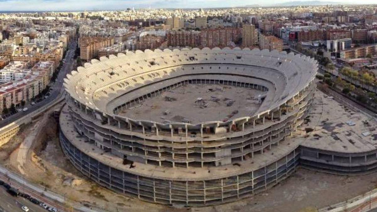 Las obras paradas del Nou Mestalla