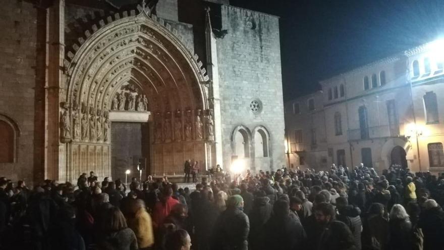 Els manifestants s&#039;han concentrat davant l&#039;emblemàtica basílica.