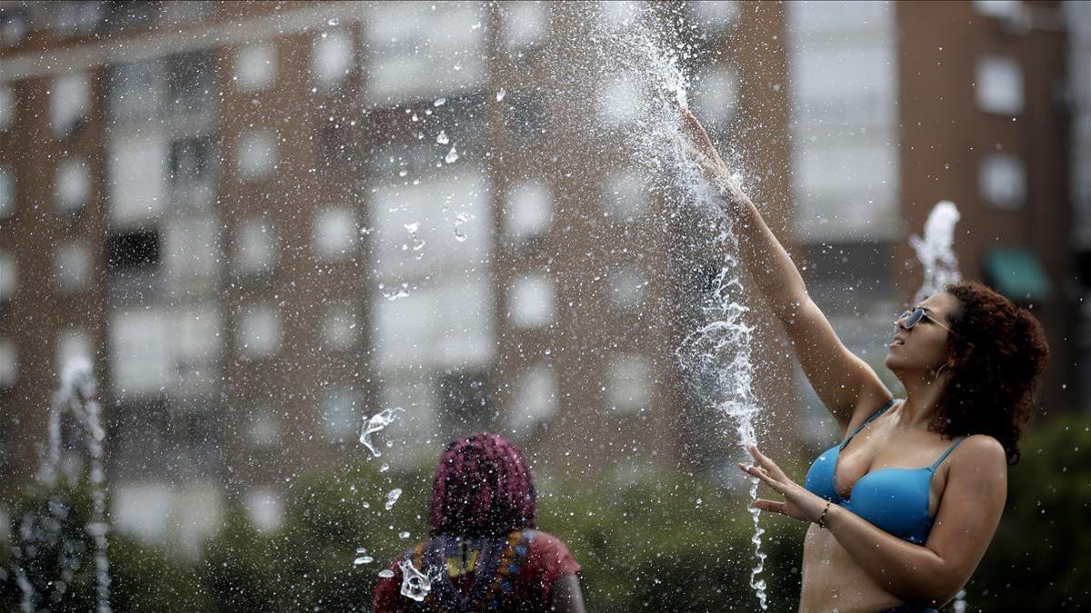 Ola de calor en Madrid.