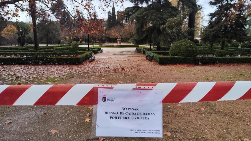 Aviso amarillo en Badajoz: cerrados parques y jardines durante todo el miércoles