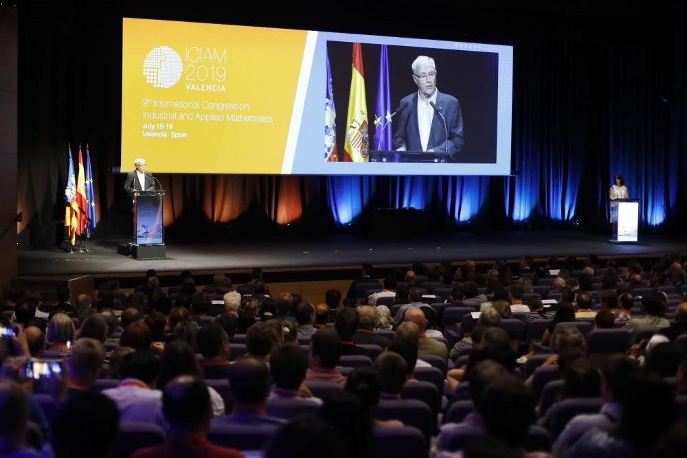 Instante de la inauguración en València del International Congress on Industrial and Applied Mathematics.