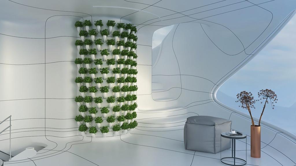 Interior de una de las casas. 