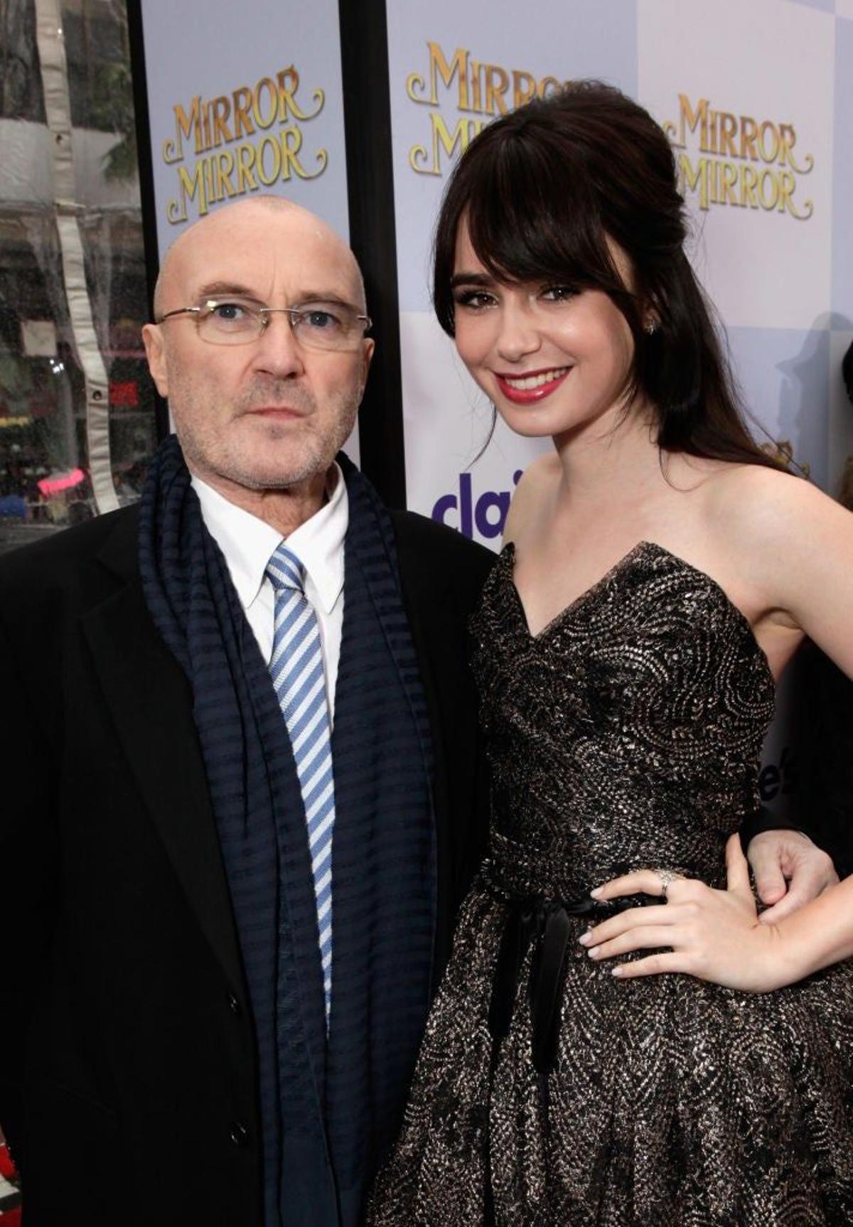 Lily Collins y Phil Collins