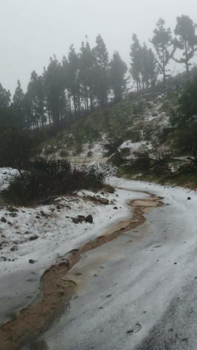 Nieve en la cumbre de Gran Canaria