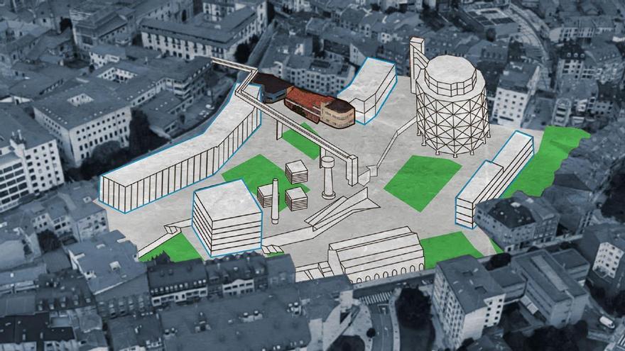El plan para la Fábrica de Gas de Oviedo: una nave salvada, un parking y más detalles