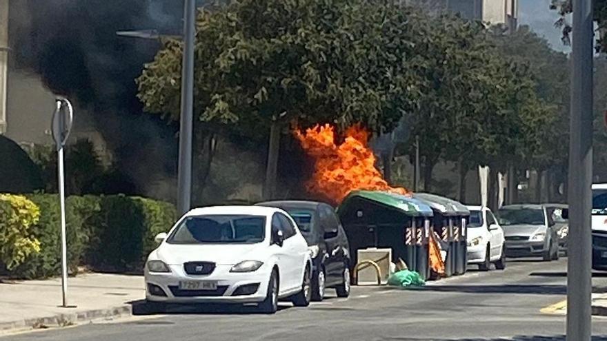 Oleada de incendios intencionados de contenedores en Palma