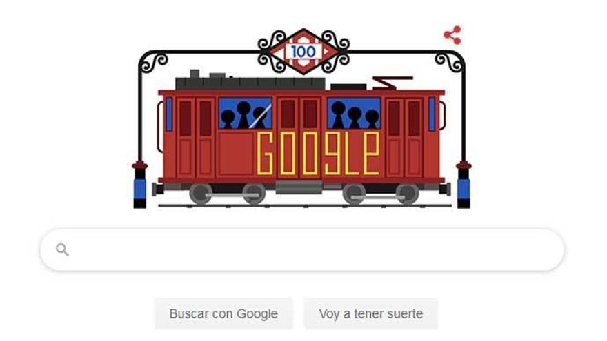 El 100º aniversario del Metro de Madrid, en el &#039;doodle&#039;.