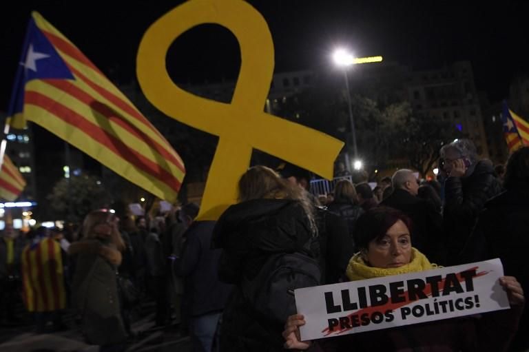Concentración en Barcelona por los ex consellers encarcelados